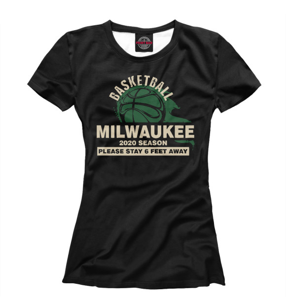 Футболка для девочек с изображением Milwaukee цвета Белый