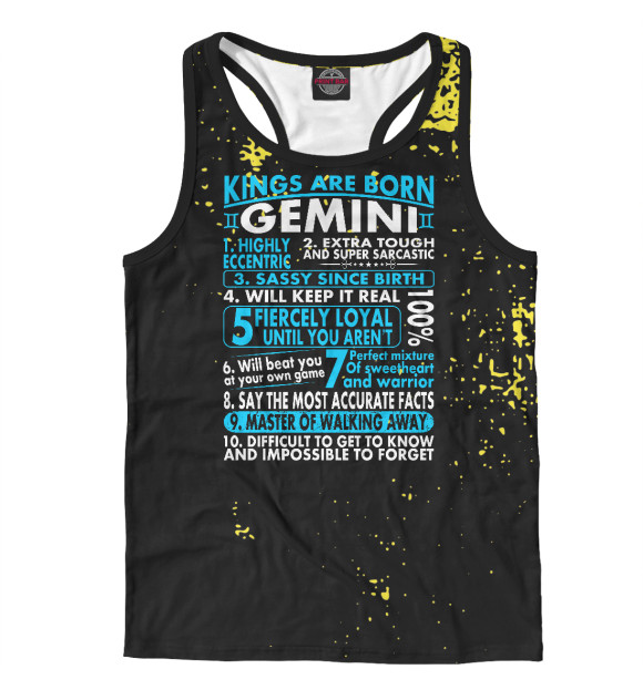 Мужская майка-борцовка с изображением Sassy Loyal Kings Are Born цвета Белый