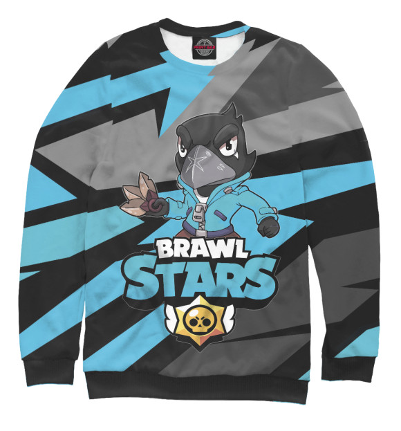Свитшот для девочек с изображением Brawl Stars цвета Белый