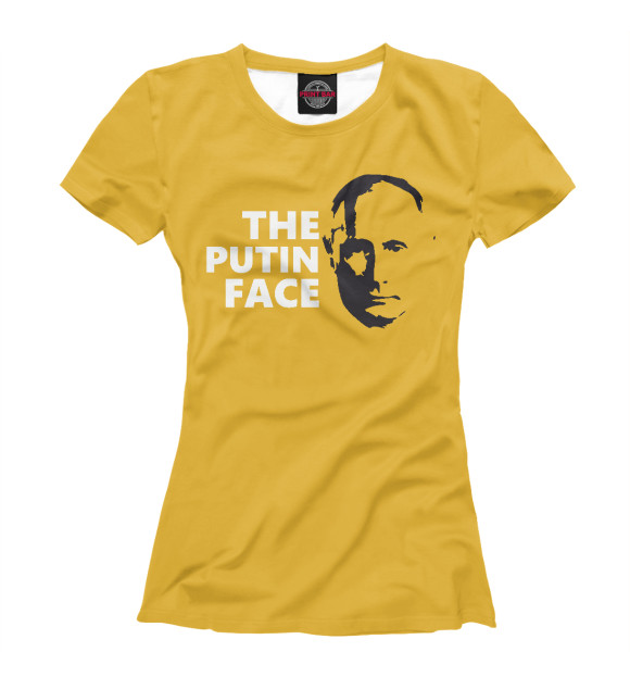 Футболка для девочек с изображением Putin Face цвета Белый