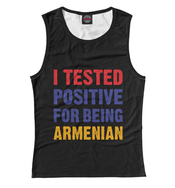 Майка для девочки с изображением Positive Armenian цвета Белый