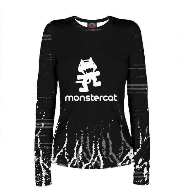 Женский лонгслив с изображением Monstercat цвета Белый