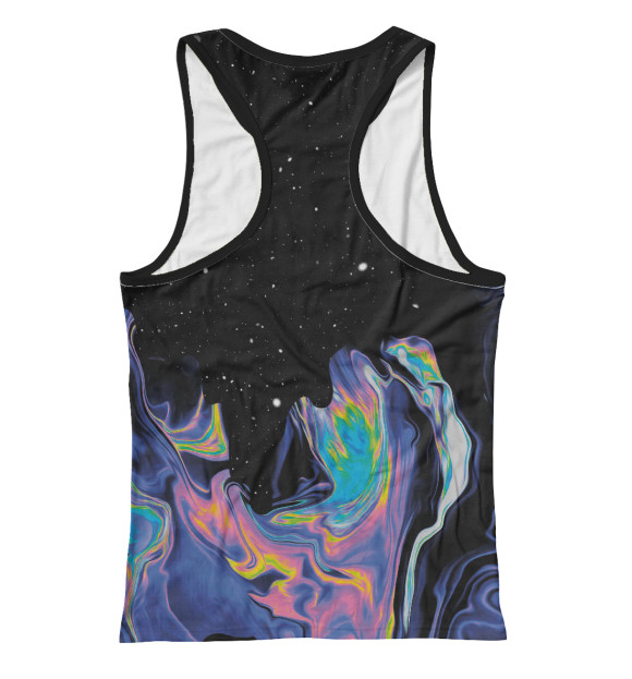 Женская майка-борцовка с изображением Космический цвет цвета Белый