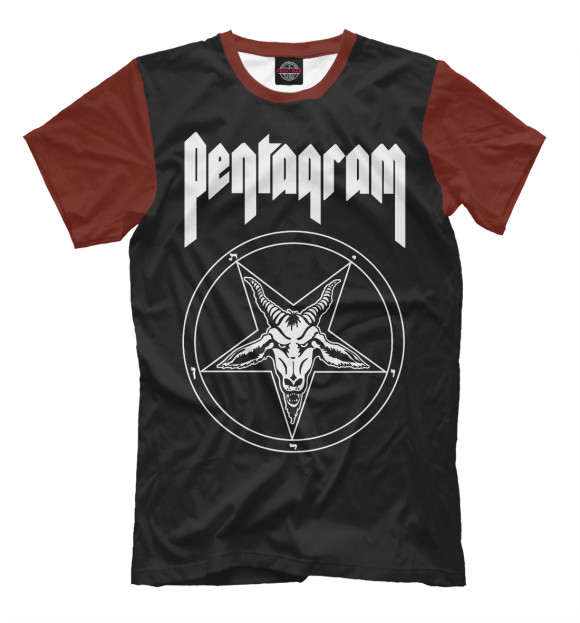 Футболка для мальчиков с изображением Pentagram цвета Белый