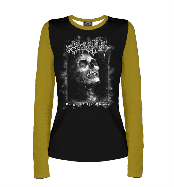 Женский лонгслив с изображением Mourning beloveth цвета Белый