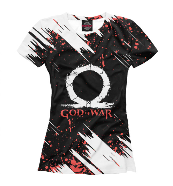 Футболка для девочек с изображением God of War цвета Белый