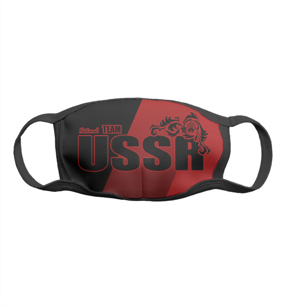 Маска тканевая с изображением USSR team цвета Белый