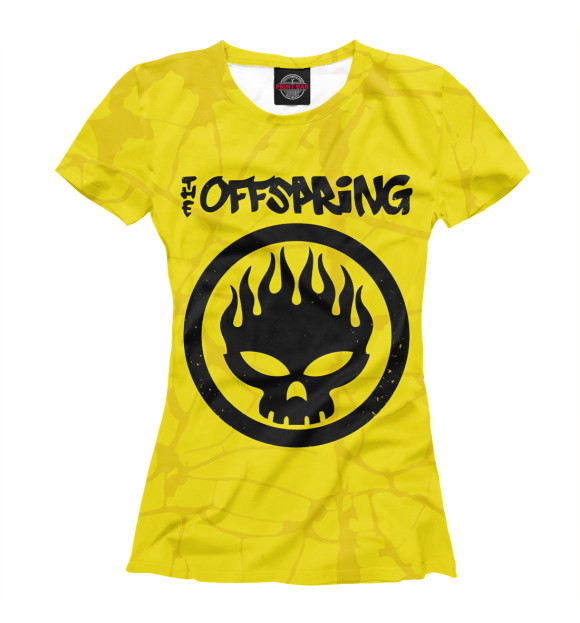 Футболка для девочек с изображением The Offspring цвета Белый