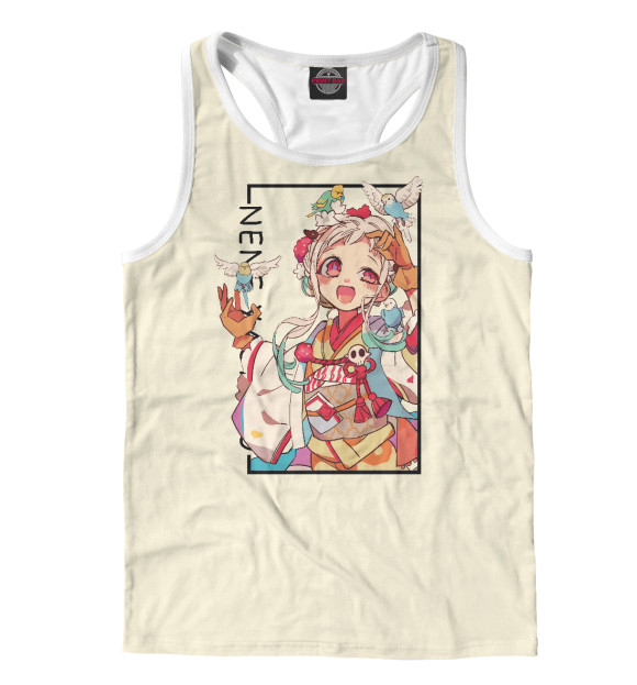 Мужская майка-борцовка с изображением Нене Яширо. Hanako-kun цвета Белый