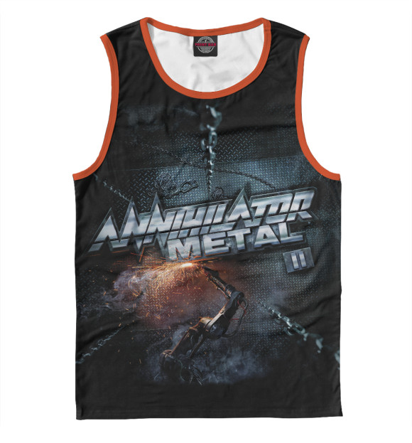 Мужская майка с изображением Annihilator цвета Белый