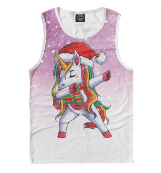 Мужская майка Xmas Unicorn Dabbing