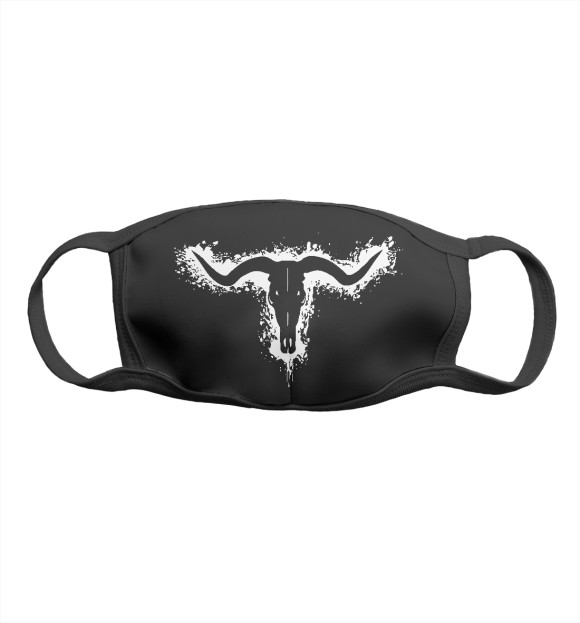 Маска тканевая с изображением Skull bull цвета Белый