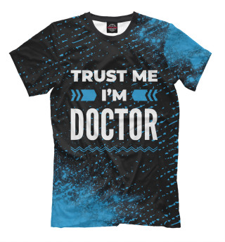 Мужская футболка Trust me I'm Doctor (синий)