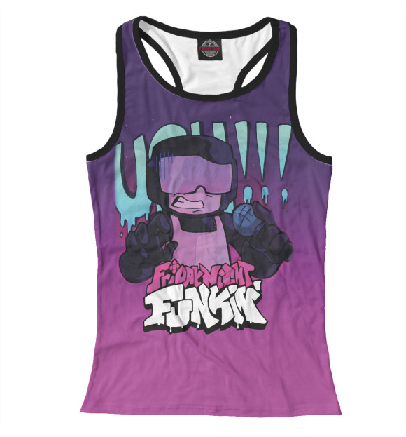 Женская майка-борцовка с изображением Friday Night Funkin цвета Белый