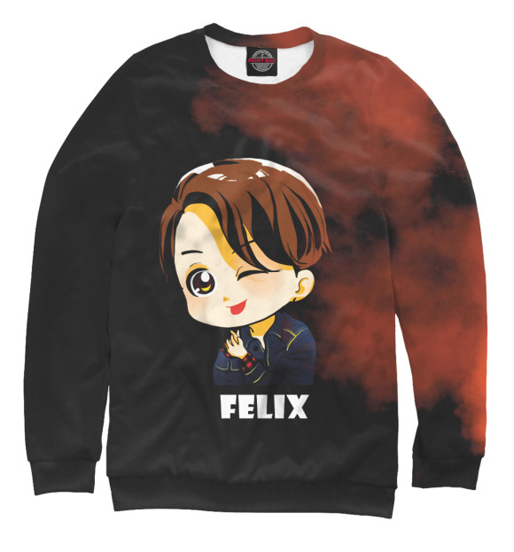 Женский свитшот с изображением Stray Kids FELIX цвета Белый