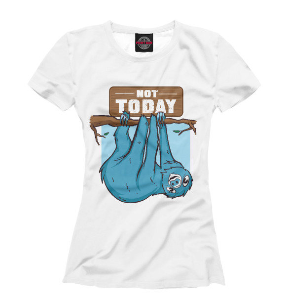 Футболка для девочек с изображением Not today цвета Белый