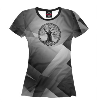 Женская футболка Древо жизни урбан камуфляж