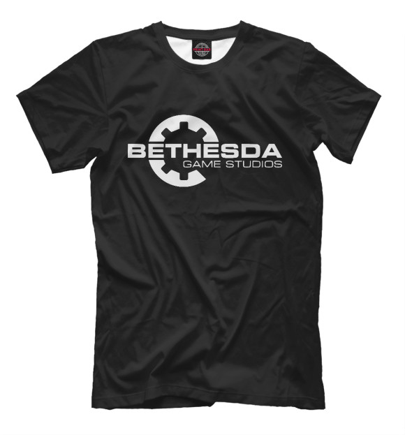 Мужская футболка с изображением Bethesda цвета Белый
