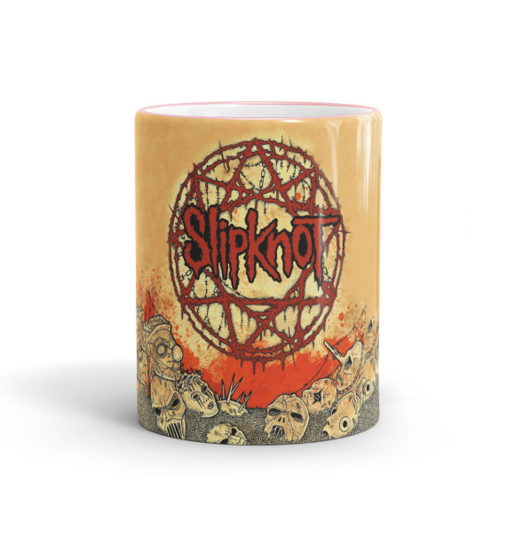 Кружка с изображением Slipknot цвета розовый