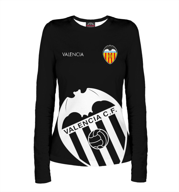 Женский лонгслив с изображением Valencia цвета Белый