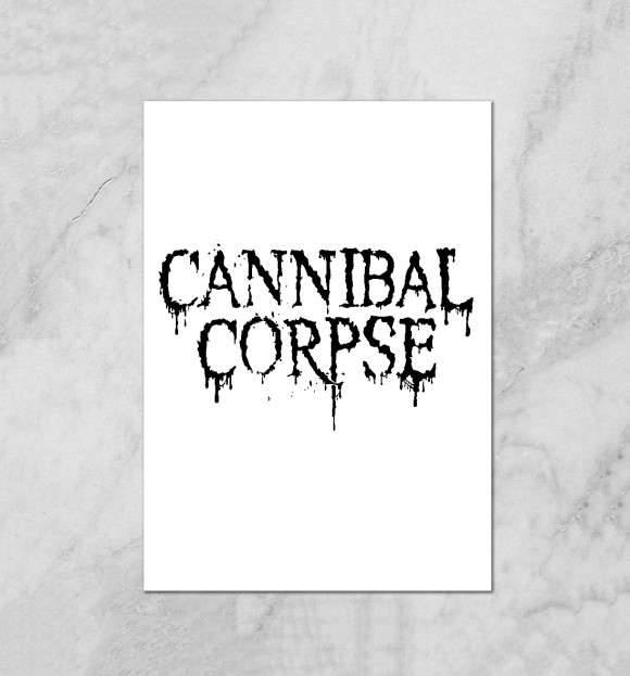 Плакат с притом Cannibal Corpse цвета Белый Плакат с изображением Cannibal Corpse цвета Белый