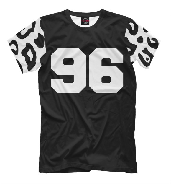 Мужская футболка с изображением Леопардовый окрас 96 цвета Черный