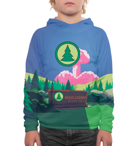 

Худи Print Bar, Белый, Brickleberry