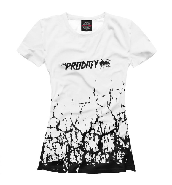 Женская футболка с изображением The Prodigy цвета Белый