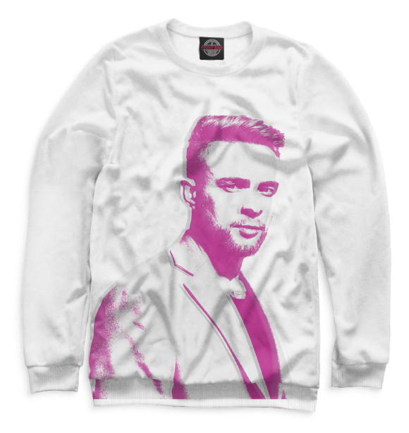 Мужской свитшот с изображением Егор Крид цвета Белый