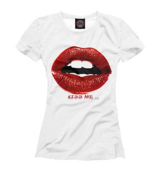 Женская футболка Поцелуй меня
