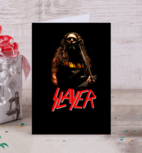 Открытка с изображением Slayer цвета Белый