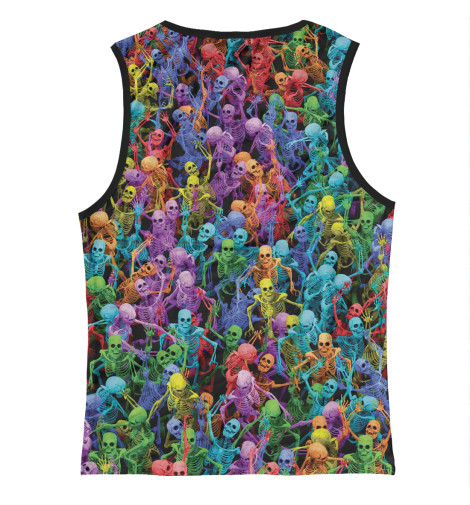 

Майки Print Bar, Белый, Разноцветные скелеты