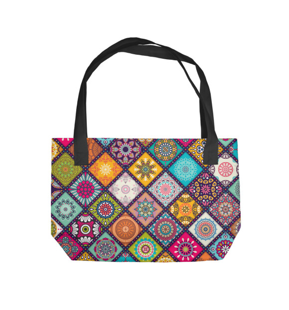 Пляжная сумка с изображением Мандалы цвета 