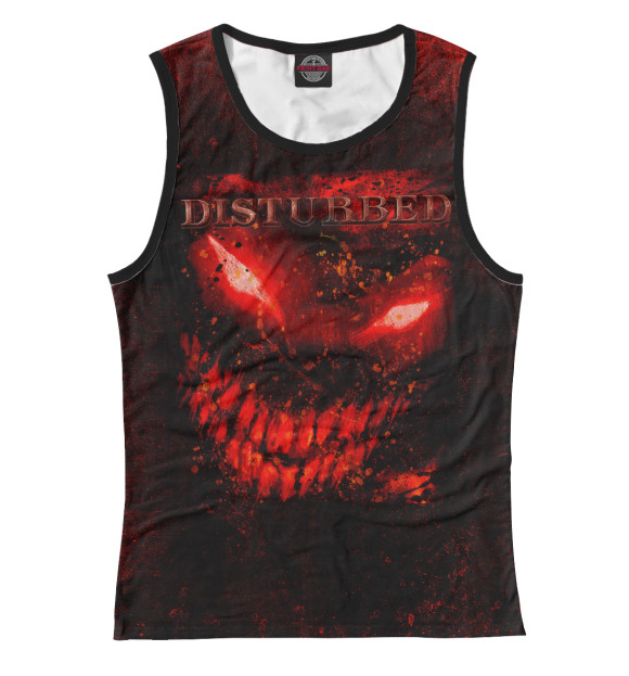 Майка для девочки с изображением Disturbed цвета Белый