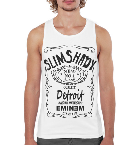 

Майки борцовки Print Bar, Белый, Slim Shady