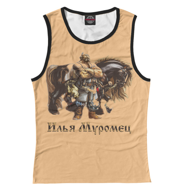 Майка для девочки с изображением Илья Муромец цвета Белый