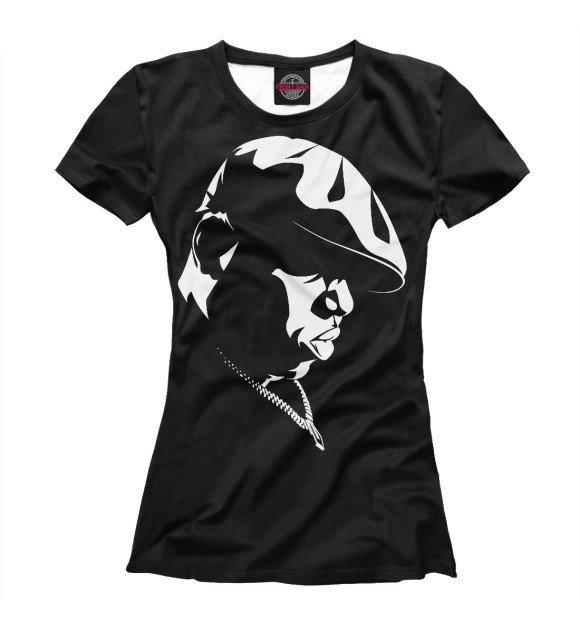 Женская футболка с изображением The Notorious B.I.G. цвета Белый