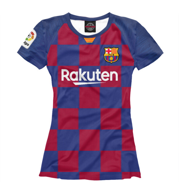 Женская футболка с изображением Барселона форма домашняя 19/20 цвета Белый