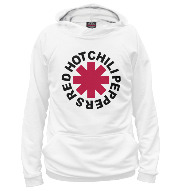 Мужское худи с изображением Red Hot Chili Peppers цвета Белый