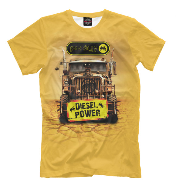 Мужская футболка с изображением DieselPower цвета Хаки