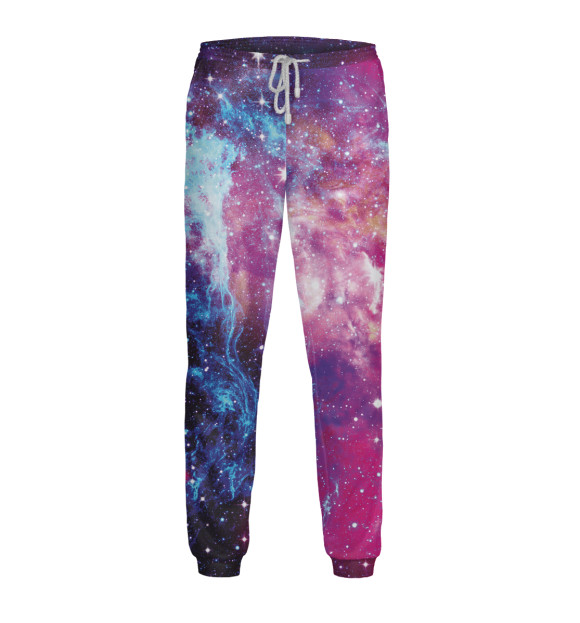 Мужские спортивные штаны с изображением Космос цвета Белый