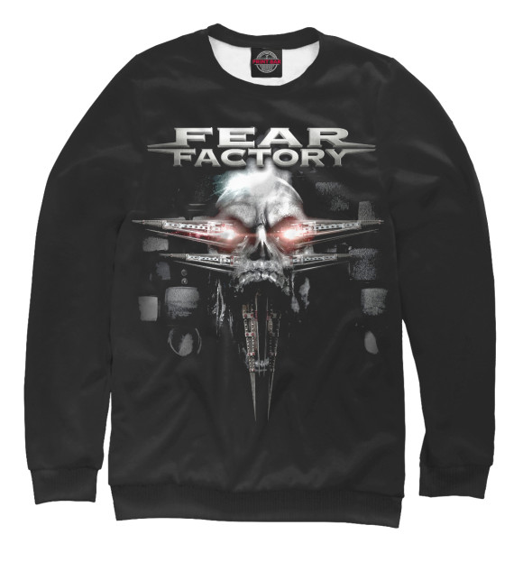 Женский свитшот с изображением Fear Factory цвета Белый