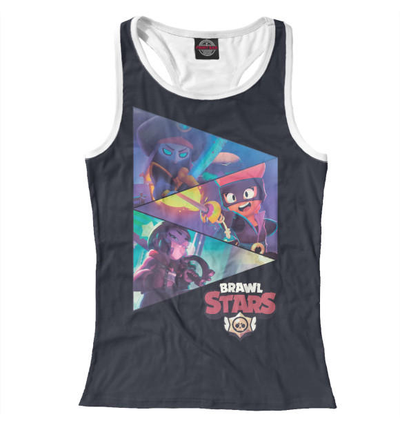 Женская майка-борцовка с изображением Мортис, Амбер и Биби цвета Белый