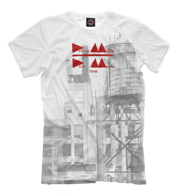 Мужская футболка с притом Delta Machine цвета Молочно-белый Мужская футболка с изображением Delta Machine цвета Молочно-белый