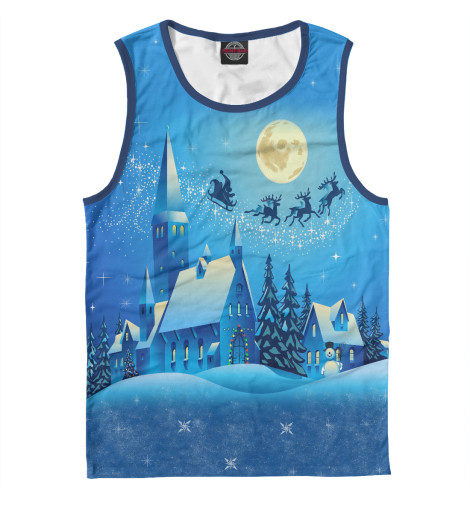 

Майки Print Bar, Белый, Новогодняя ночь