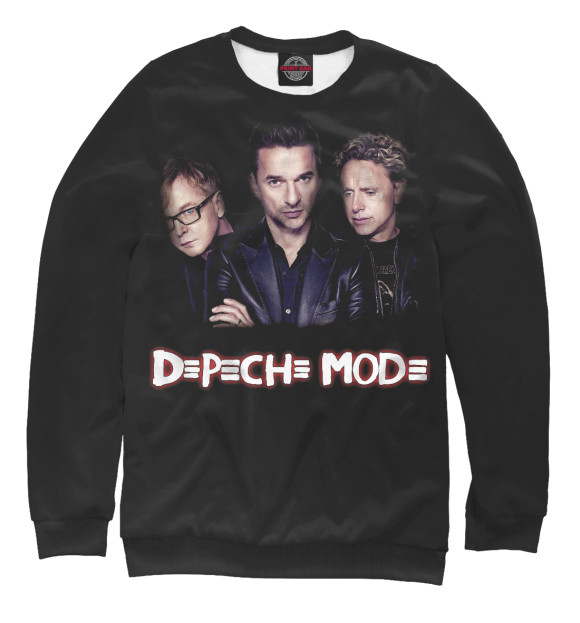 Мужской свитшот с изображением Depeche Mode цвета Белый
