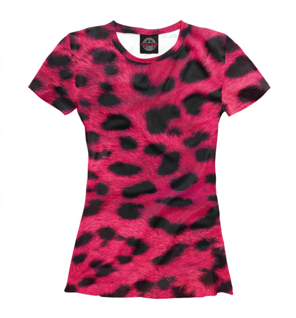 Женская футболка с изображением Окрас леопарда цвета Белый