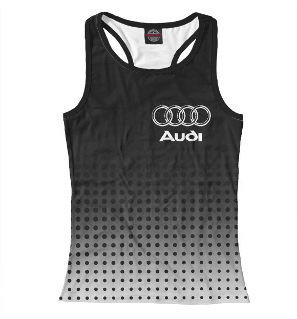 Женская майка-борцовка с изображением Audi цвета Белый