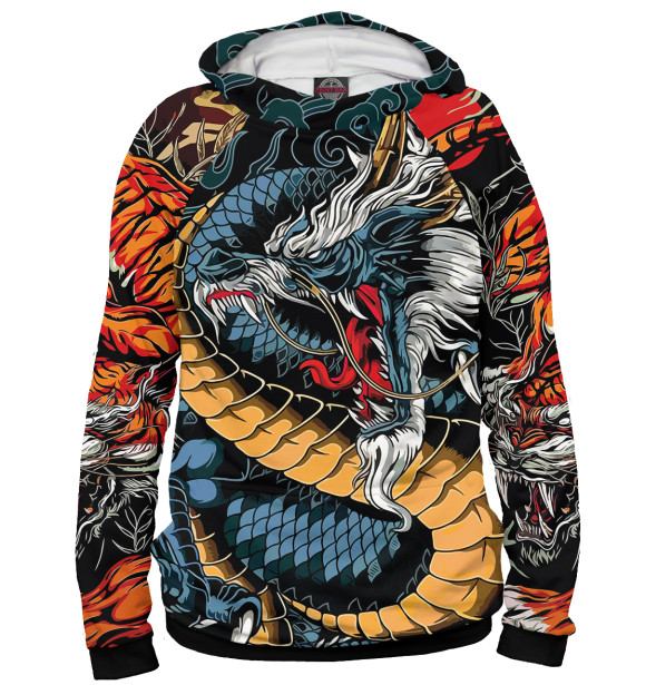 Мужское худи с изображением Япония цвета Белый