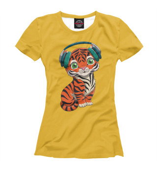 Женская футболка Music Tiger